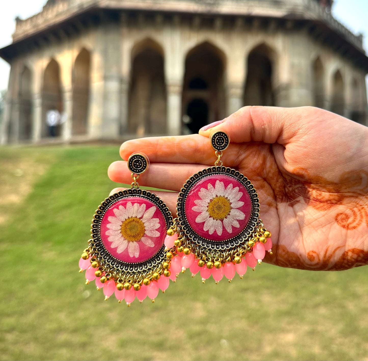 Pink Reverie Jhumka