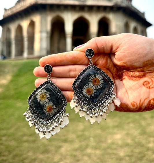 Moonlit Aster Jhumka