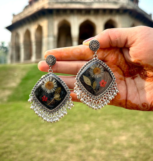 Noir Blossom Jhumka