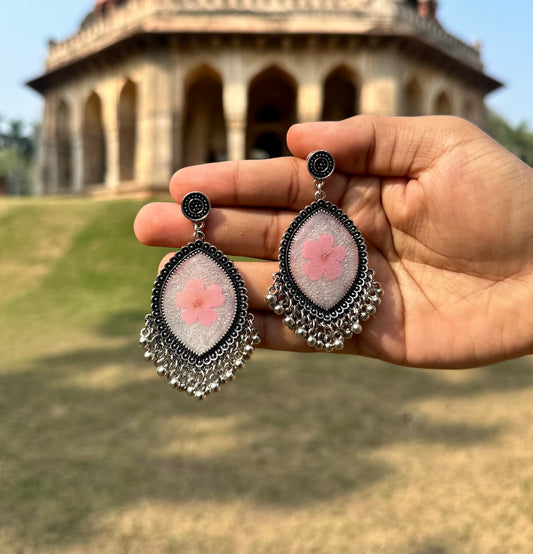 Pink Cherry Petal Jhumka